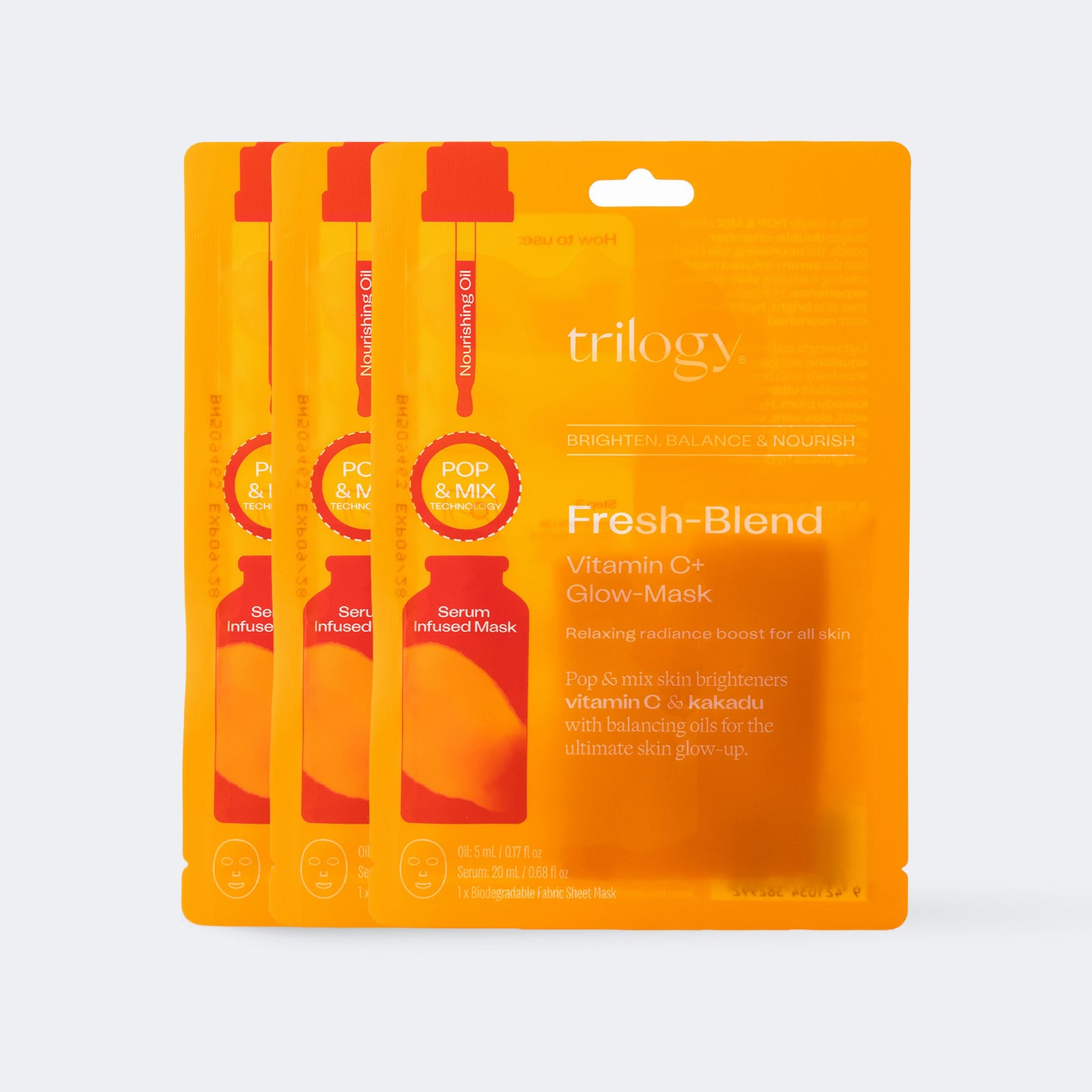 Fresh-Blend Vitamin C+ Glow Mask - 3 Pack